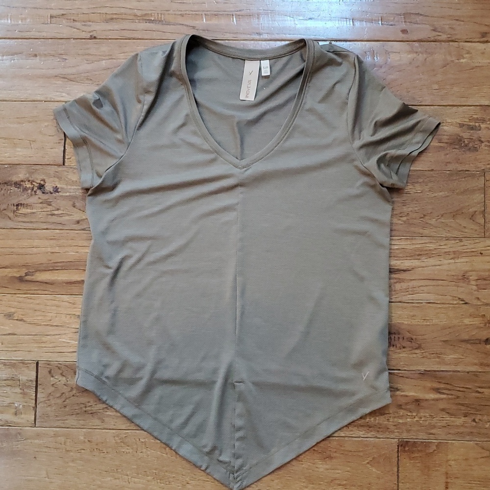 Indyeva Diporto UPF30 V-Neck Short Sleeve Tie Hem Top